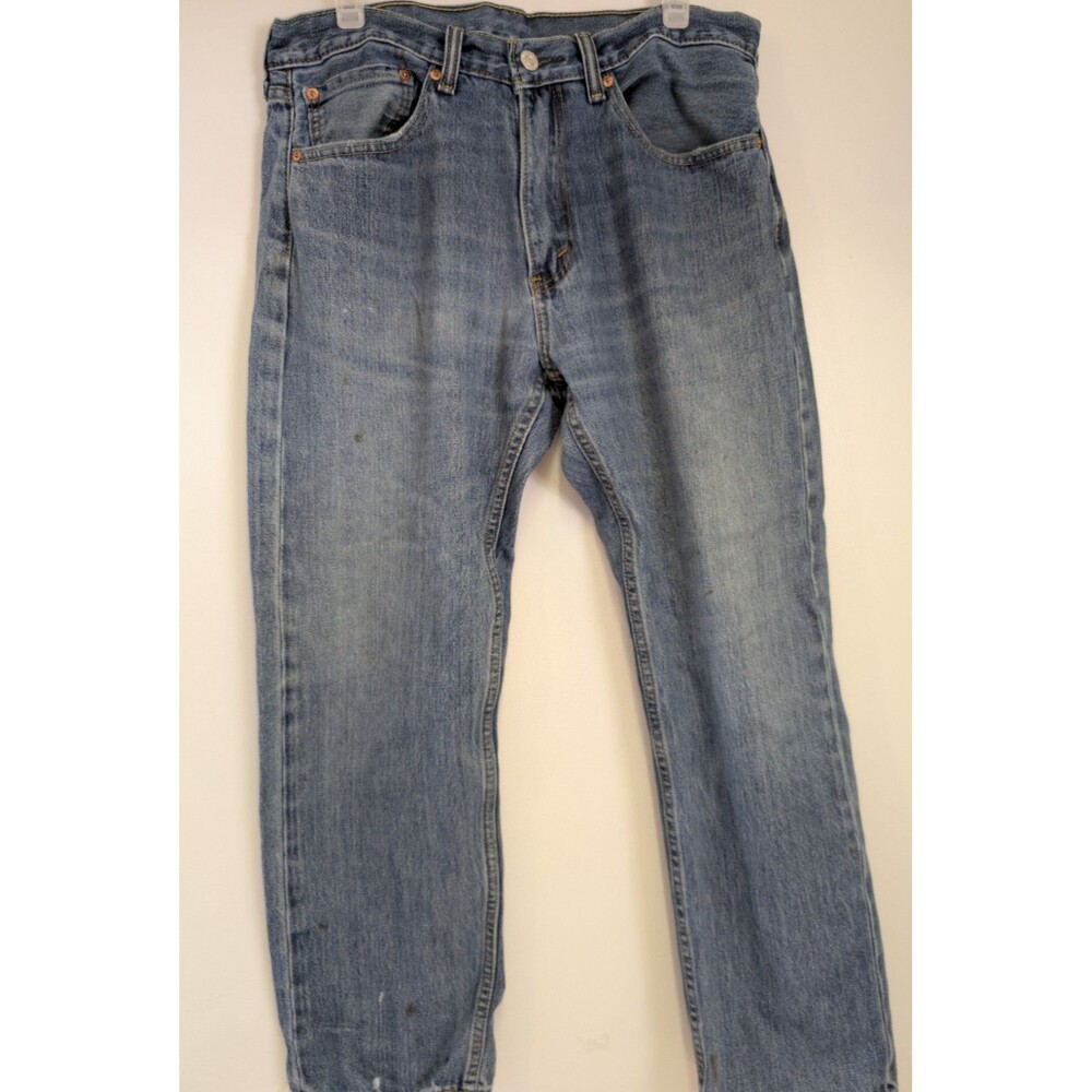 Vintage Levi’s 505 Mens 34x30 Blue Denim Mid Rise Straight Leg Jeans Classic USA